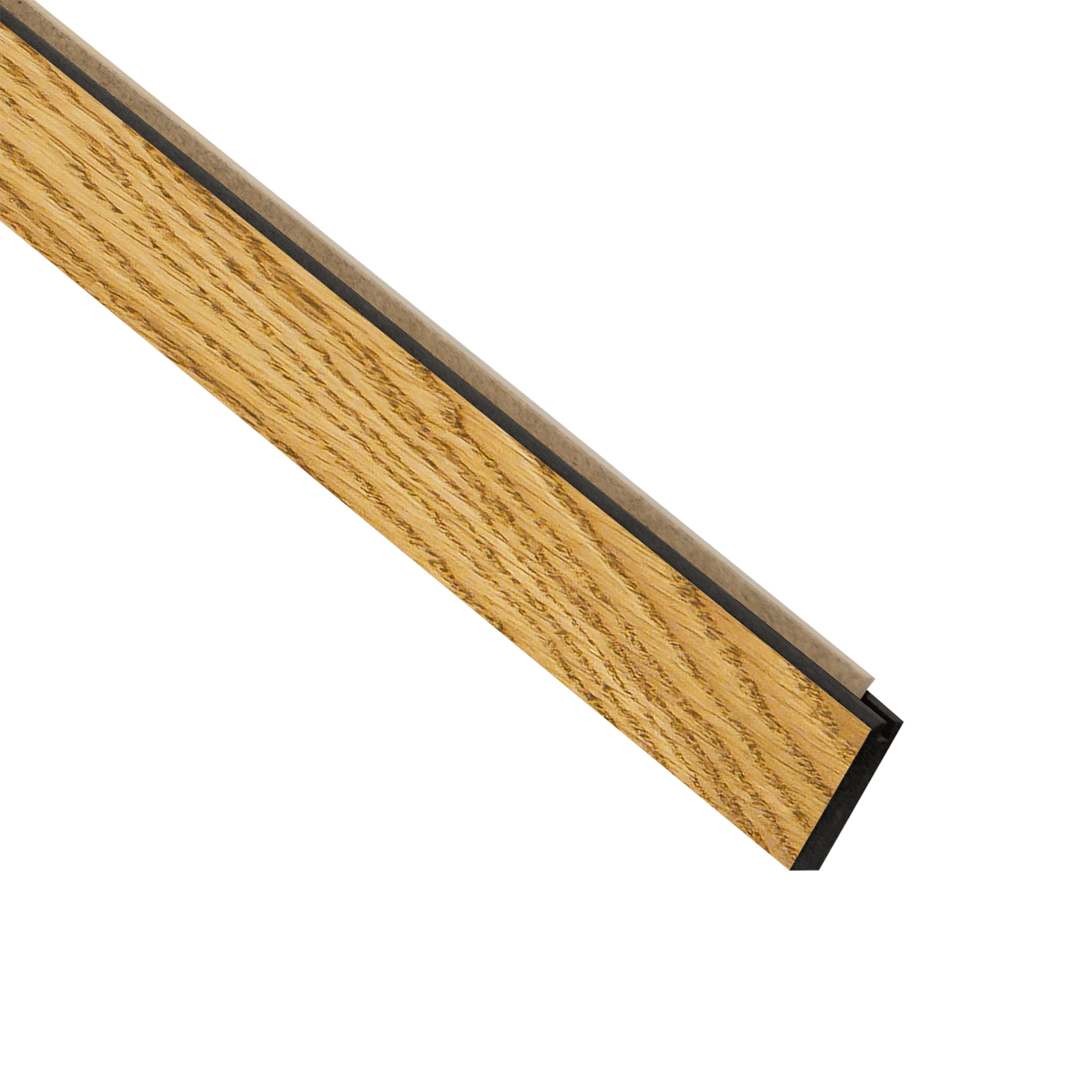I-Wood FinUni® Afslutningsliste – 17 x 55 × 2780 mm / Sort kerne - vælg forskellige farver