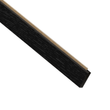 I-Wood FinUni® Afslutningsliste – 17 x 55 × 2780 mm / Sort kerne - vælg forskellige farver