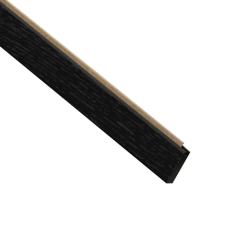 I-Wood FinUni® Afslutningsliste – 17 x 55 × 2780 mm / Sort kerne - vælg forskellige farver