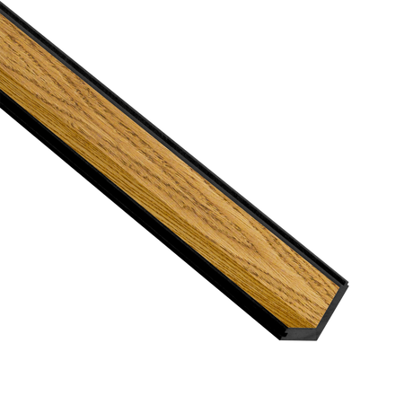 I-Wood FinUni® Indvendig Afslutningsliste – 17 x 55/55 × 2780 mm / Sort kerne - vælg forskellige farver