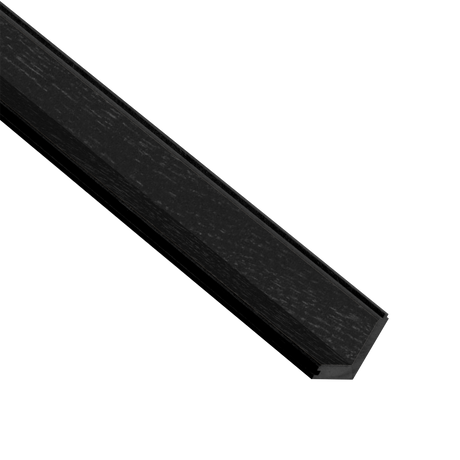 I-Wood FinUni® Indvendig Afslutningsliste – 17 x 55/55 × 2780 mm / Sort kerne - vælg forskellige farver