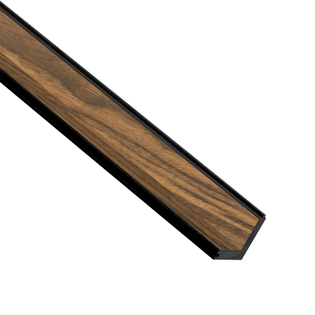 I-Wood FinUni® Indvendig Afslutningsliste – 17 x 55/55 × 2780 mm / Sort kerne - vælg forskellige farver