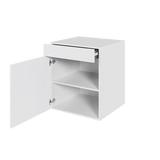 Multi-Living Køkken hyldeskab i Hvid Front H: 70,4 cm D: 60,0 cm - 1 låge & skuffe fuldudtræk og softluk - Bredde: 60 cm
