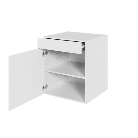 Multi-Living Køkken hyldeskab i Hvid Front H: 70,4 cm D: 60,0 cm - 1 låge & skuffe fuldudtræk og softluk - Bredde: 60 cm