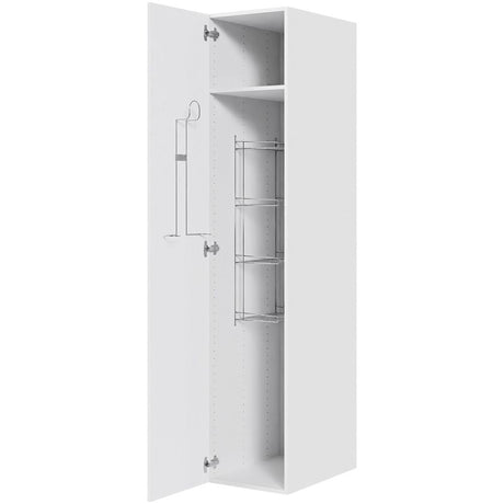 Multi-Living Køkken kosteskab i Romantik H: 195,2 cm D: 60,0 cm - Inklusiv trådreol, slangeholder & hylde - Bredde: 40 cm