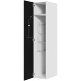 Multi-Living Køkken kosteskab i Cibo Nero H: 195,2 cm D: 60,0 cm - Inklusiv trådreol, slangeholder & hylde - Bredde: 40 cm