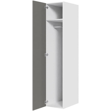 Multi-Living Bøjle/Højskab i Cibo Grigio 128 H: 195,2 cm D: 60,0 cm - Inklusiv 1 hylde samt 1 oval bøjlestang - Bredde: 40 cm