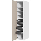 Multi-Living Køkken linnedskab i Cibo Sabbia 123 H: 195,2 cm D: 60,0 cm - Inklusiv 4 hylder samt 3 bakker - Bredde: 40 cm