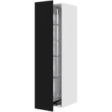 Multi-Living Køkken udtræksskab i Cibo Nero H: 195,2 cm D: 60,0 cm - Højskabsudtræk, trådvare - Bredde: 40 cm