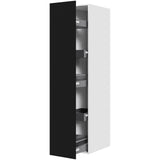 Multi-Living Køkken udtræksskab i Cibo Nero H: 195,2 cm D: 60,0 cm - 3 skuffer & 2 bakker fuldudtræk/softluk - Bredde: 40 cm