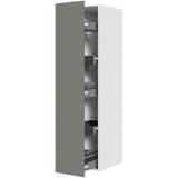 Multi-Living Køkken udtræksskab i Cibo Grigio H: 195,2 cm D: 60,0 cm - 3 skuffer & 2 bakker fuldudtræk/softluk - Bredde: 40 cm