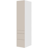 Multi-Living Køkken garderobeskab i Cibo Sabbia 123 H: 195,2 cm D: 60,0 cm - 1 låge og 3 skuffer fuldudtræk/softclose - Bredde: 40 cm