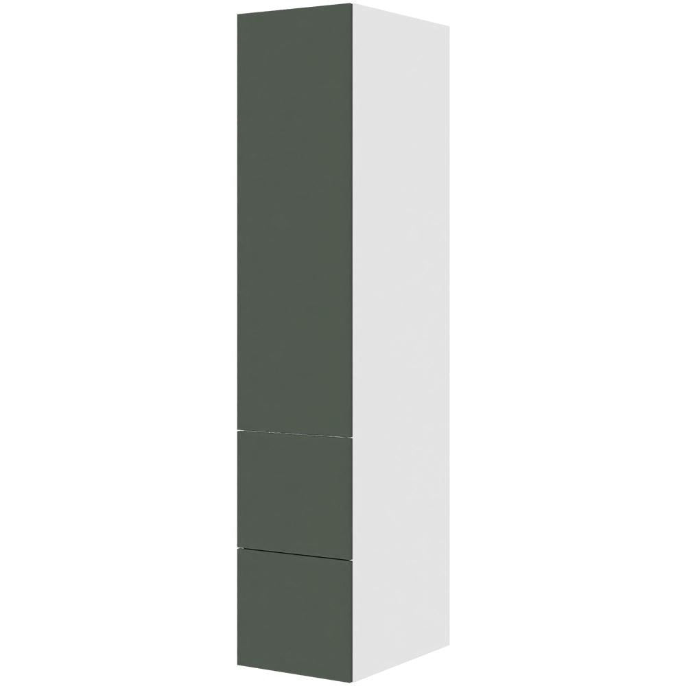 Multi-Living Køkken HQ opbevaringsskab i Cibo Verde 120 H: 195,2 cm D: 58,0 cm B:40 cm - med låge, hylder, 2 skuffer, fuldudtræk og softluk