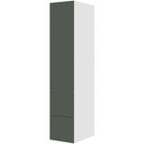 Multi-Living Køkken HQ opbevaringsskab i Cibo Verde 120 H: 195,2 cm D: 58,0 cm B:40 cm - med låge, hylder, 2 skuffer, fuldudtræk og softluk