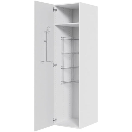 Multi-Living Køkken kosteskab i Romantik H: 195,2 cm D: 60,0 cm - Inklusiv trådreol, slangeholder & hylde - Bredde: 50 cm