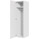 Multi-Living Bøjle/Højskab i Malet Hvid Front H: 195,2 cm D: 60,0 cm - Inklusiv 1 hylde samt 1 oval bøjlestang - Bredde: 50 cm