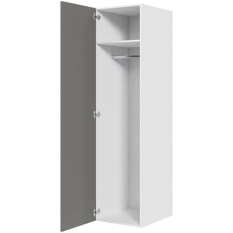 Multi-Living Bøjle/Højskab i Cibo Grigio 128 H: 195,2 cm D: 60,0 cm - Inklusiv 1 hylde samt 1 oval bøjlestang - Bredde: 50 cm