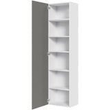 Multi-Living Køkken tilpasningsskab i Cibo Grigio 128 H: 195,2 cm D: 34,0 cm - Inklusiv 5 hylder - Bredde: 50 cm