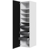 Multi-Living Køkken linnedskab i Cibo Nero H: 195,2 cm D: 60,0 cm - Inklusiv 4 hylder samt 3 bakker - Bredde: 50 cm