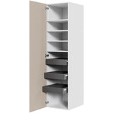 Multi-Living Køkken linnedskab i Cibo Sabbia 123 H: 195,2 cm D: 60,0 cm - Inklusiv 4 hylder samt 3 bakker - Bredde: 50 cm