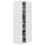 Multi-Living Køkken udtræksskab i Malet Hvid Front H: 195,2 cm D: 60,0 cm - 3 skuffer & 2 bakker fuldudtræk/softluk - Bredde: 60 cm