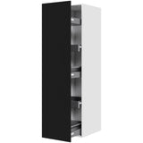 Multi-Living Køkken udtræksskab i Cibo Nero H: 195,2 cm D: 60,0 cm - 3 skuffer & 2 bakker fuldudtræk/softluk - Bredde: 50 cm