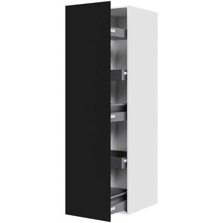 Multi-Living Køkken udtræksskab i Cibo Nero H: 195,2 cm D: 60,0 cm - 3 skuffer & 2 bakker fuldudtræk/softluk - Bredde: 50 cm