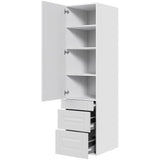 Multi-Living Køkken garderobeskab i Romantik H: 195,2 cm D: 60,0 cm - 1 låge og 3 skuffer fuldudtræk/softclose - Bredde: 50 cm