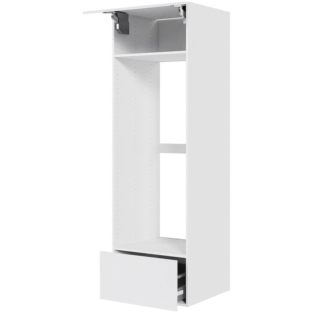 Multi-Living Indbygningsskab Romantik til køl 60 cm med toplåge, hylde og skuffe - deludtræk