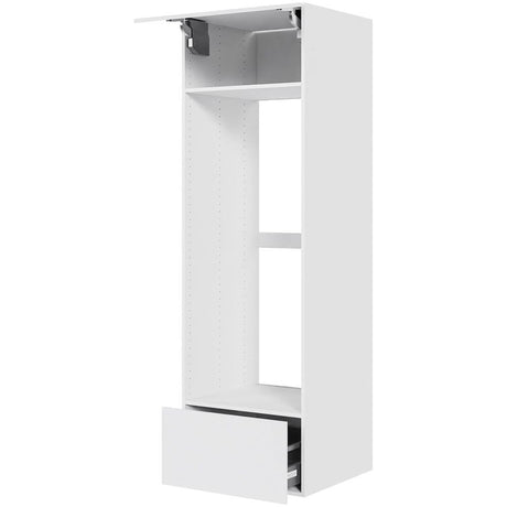 Multi-Living Indbygningsskab Romantik til køl 60 cm med toplåge, hylde og skuffe - deludtræk