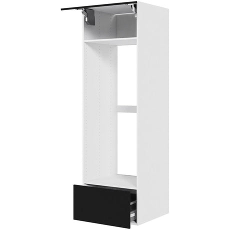 Multi-Living Indbygningsskab til køl 60 cm med toplåge, hylde og skuffe - deludtræk Cibo Nero