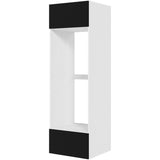 Multi-Living Indbygningsskab til køl 60 cm med toplåge, hylde og skuffe - deludtræk Cibo Nero