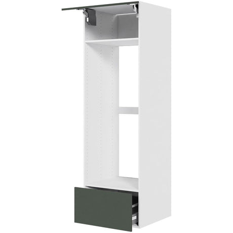 Multi-Living Køkken indbygningsskab til køl i Cibo Verde 120 H: 195,2 cm D: 58,0 cm B:60 cm - med toplåge og skuffe