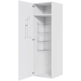 Multi-Living Køkken kosteskab i Hvid Front H: 195,2 cm D: 60,0 cm - Inklusiv trådreol, slangeholder & hylde i bredde: 60 cm