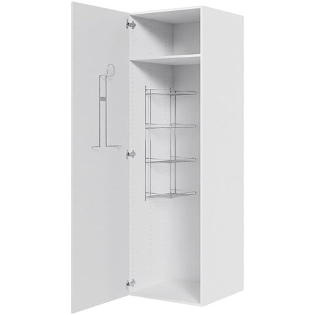 Multi-Living Køkken kosteskab i Romantik H: 195,2 cm D: 60,0 cm - Inklusiv trådreol, slangeholder & hylde - Bredde: 60 cm