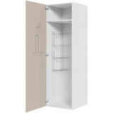 Multi-Living Køkken kosteskab i Cibo Sabbia 123 H: 195,2 cm D: 60,0 cm - Inklusiv trådreol, slangeholder & hylde - Bredde: 60 cm