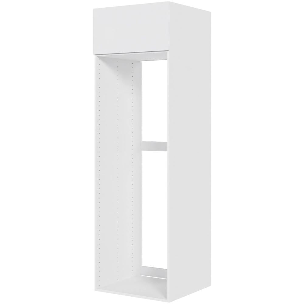 Multi-Living Køkken indbygningsskab i Hvid Front til køl H: 195,2 cm D: 60,0 cm med toplåge i bredde: 60 cm