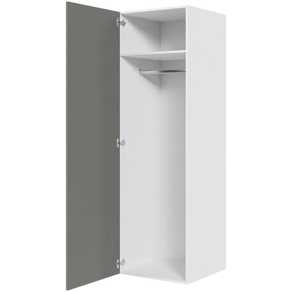 Multi-Living Bøjle/Højskab i Cibo Grigio 128 H: 195,2 cm D: 60,0 cm - Inklusiv 1 hylde samt 1 oval bøjlestang - Bredde: 60 cm