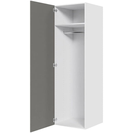 Multi-Living Bøjle/Højskab i Cibo Grigio 128 H: 195,2 cm D: 60,0 cm - Inklusiv 1 hylde samt 1 oval bøjlestang - Bredde: 60 cm