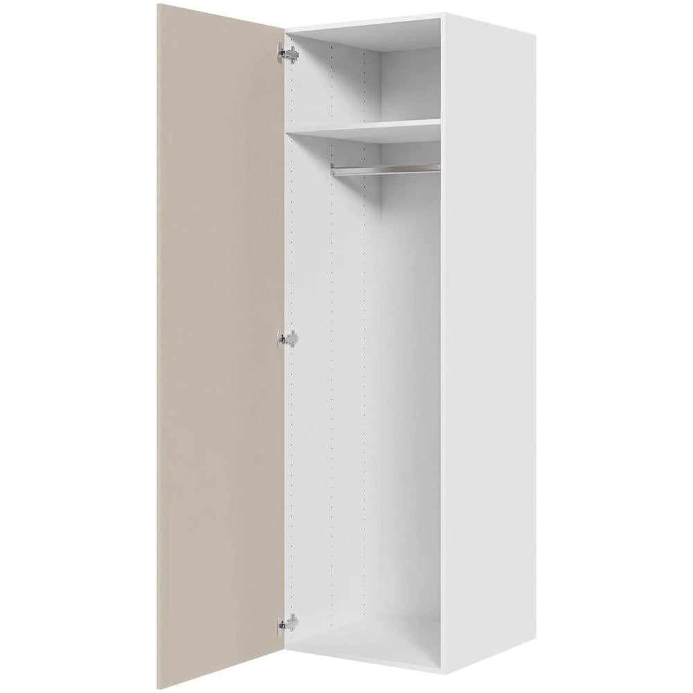 Multi-Living Bøjle/Højskab i Cibo Sabbia 123 H: 195,2 cm D: 60,0 cm - Inklusiv 1 hylde samt 1 oval bøjlestang - Bredde: 60 cm
