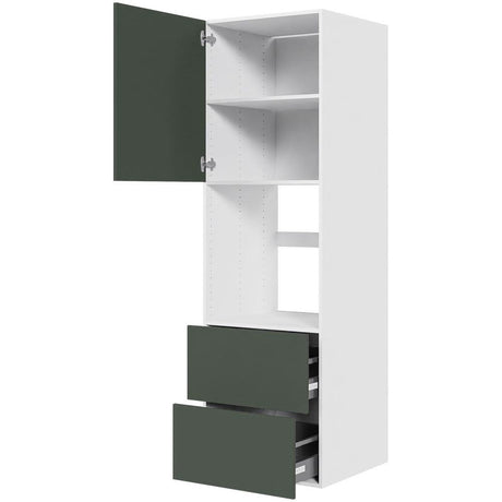 Multi-Living Køkken indbygningsskab til ovn i Cibo Verde 120 H: 195,2 cm D: 58,0 cm B:60 cm - med 2 skuffer og 3 hylder