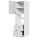 Multi-Living Køkken indbygningsskab i Romantik til ovn H: 195,2 cm D: 60,0 cm - 2 skuffer deludtræk/softluk - Bredde: 60 cm