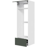 Multi-Living Køkken HQ indbygningsskab i Cibo Verde 120 H: 195,2 cm D: 58,0 cm B:60 cm - med toplåge, skuffe, fuldudtræk og softluk