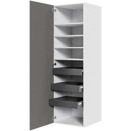 Multi-Living Køkken linnedskab i Cibo Grigio H: 195,2 cm D: 60,0 cm - Inklusiv 4 hylder samt 3 bakker - Bredde: 60 cm