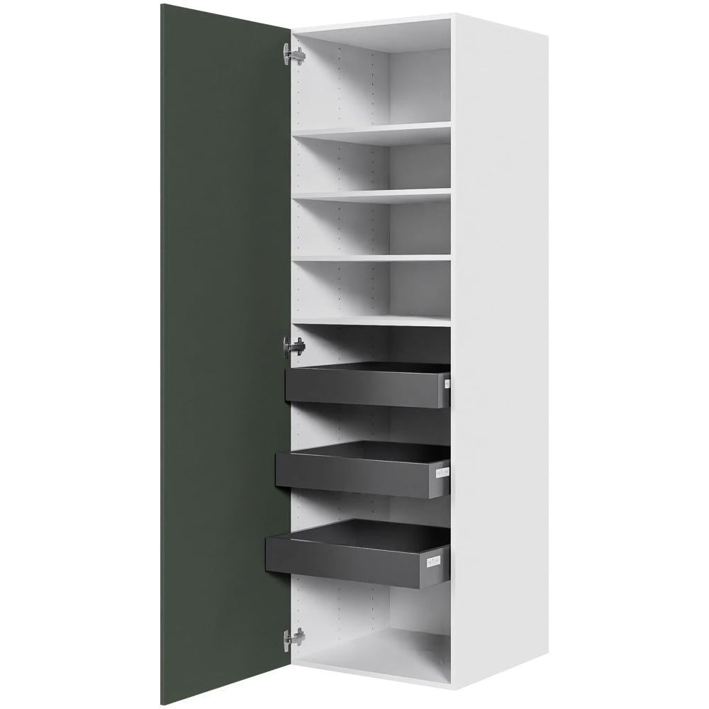 Multi-Living Køkken linnedskab i Cibo Verde 120 H: 195,2 cm D: 58,0 cm B:60 cm - med deludtræk og softluk