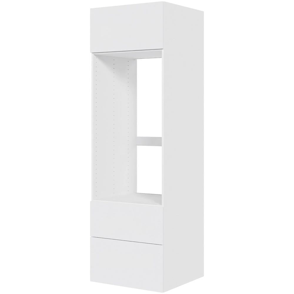 Multi-Living Køkken indbygningsskab i Hvid Front til ovn H: 195,2 cm D: 60,0 cm - Deludtræk og softluk - Bredde: 60 cm