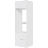 Multi-Living Køkken indbygningsskab i Hvid Front til ovn H: 195,2 cm D: 60,0 cm - Deludtræk og softluk - Bredde: 60 cm