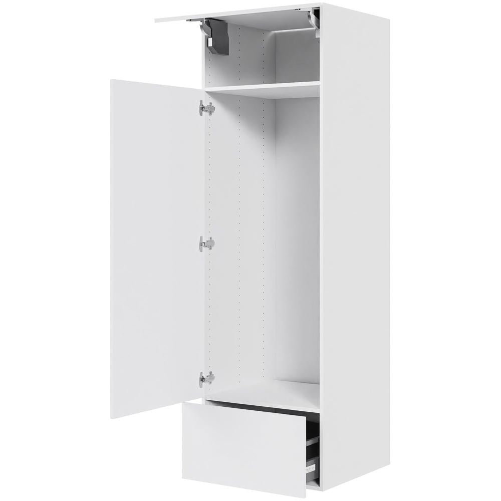 Multi-Living Indbygningsskab til køl 60 cm med toplåge, hylde, skuffe, låge og fuldudtræk