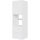Multi-Living Køkken indbygningsskab i Hvid Front til ovn H: 195,2 cm D: 60,0 cm - 2 skuffer fuldudtræk med softluk - Bredde: 60 cm