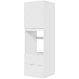 Multi-Living Indbygningsskab til ovn 60 cm med 3 hylder, alurist, låge og 2 skuffer med fuldudtræk